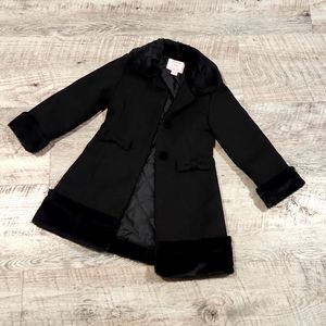 Sparkle Black Dress Coat